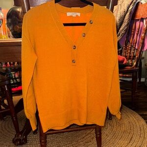 LOFT Men's Mustard V-Neck Sweater